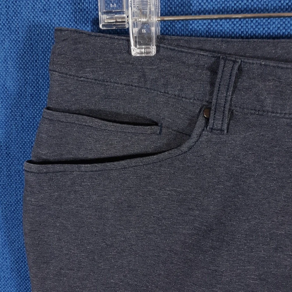 Lululemon Pants Mens 34 x 30 Flat Front Tapered Leg Blue Chino Heavy